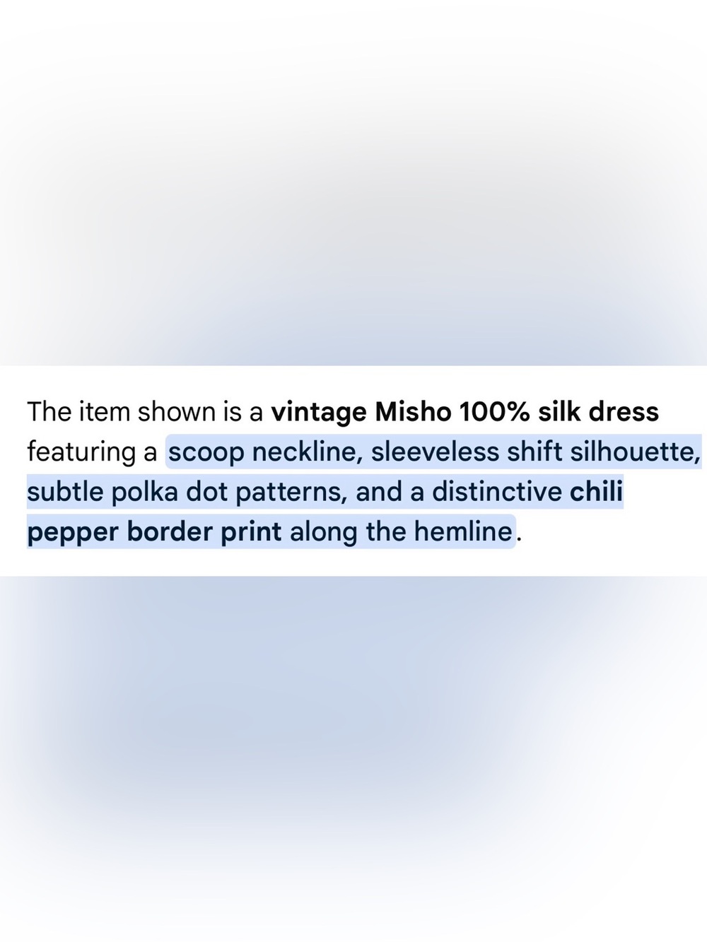 90s vintage Misho silk chili pepper dress - Picture 7 of 7